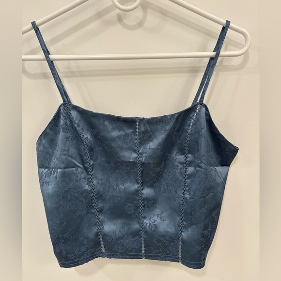 Y2K Victoria’s Secret Cropped Brocade Corset Style Cami Top Size Medium - Picture 2 of 8